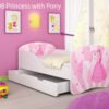 Dječji krevet ACMA s motivom + ladica 180x80 cm 08 Princess with Pony