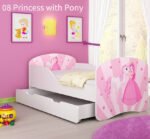 Dječji krevet ACMA s motivom + ladica 140x70 cm 08 Princess with Pony