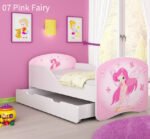 Dječji krevet ACMA s motivom + ladica 180x80 cm 07 Pink Fairy