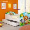Dječji krevet ACMA s motivom + ladica 160x80 cm 02 Animals