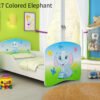 Dječji krevet ACMA s motivom 140x70 cm 27 Colored Elephant