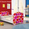 Dječji krevet ACMA s motivom 140x70 cm 25 Sweet hearts