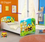 Dječji krevet ACMA s motivom 140x70 cm 20 Digger
