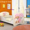 Dječji krevet ACMA s motivom 140x70 cm 12 Dogs in Love