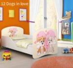 Dječji krevet ACMA s motivom 140x70 cm 12 Dogs in Love