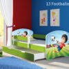 Dječji krevet ACMA s motivom, bočna zelena + ladica 140x70 cm 13 Footballer