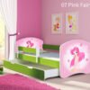 Dječji krevet ACMA s motivom, bočna zelena + ladica 140x70 cm 07 Pink Fairy