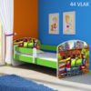 Dječji krevet ACMA s motivom, bočna zelena 140x70 cm 44 Vlak