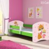 Dječji krevet ACMA s motivom, bočna zelena 140x70 cm 33 Cats