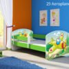 Dječji krevet ACMA s motivom, bočna zelena 140x70 cm 29 Aeroplane