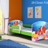 Dječji krevet ACMA s motivom, bočna zelena 140x70 cm 28 Clown Fish