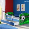 Dječji krevet ACMA s motivom, bočna plava + ladica 140x70 cm 14 Goal