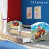 Dječji krevet ACMA s motivom, bočna sonoma + ladica 140x70 cm 03 Racing Car