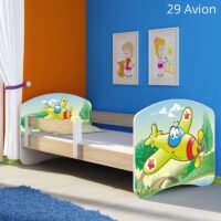 Dječji krevet ACMA s motivom, bočna sonoma 180x80 cm 29 Aeroplane