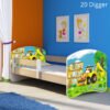 Dječji krevet ACMA s motivom, bočna sonoma 180x80 cm 20 Digger