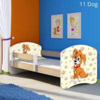 Dječji krevet ACMA s motivom, bočna sonoma 140x70 cm 11 Dog