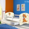Dječji krevet ACMA s motivom, bočna bijela + ladica 180x80 cm 11 Dog