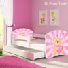 Dječji krevet ACMA s motivom, bočna bijela + ladica 180x80 cm 10 Pink Teddy Bear