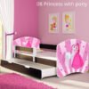 Dječji krevet ACMA s motivom, bočna wenge + ladica 140x70 cm 08 Princess with Pony