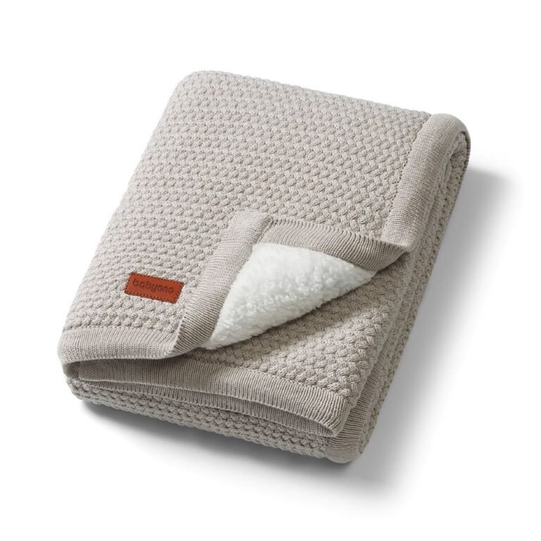 BabyOno Pletena pamučna dekica obostrana 75x100 cm, siva