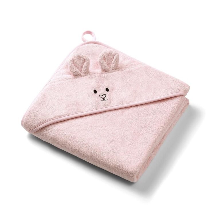 BabyOno Ručnik bambus 100x100 cm, with ears, prljavo roza