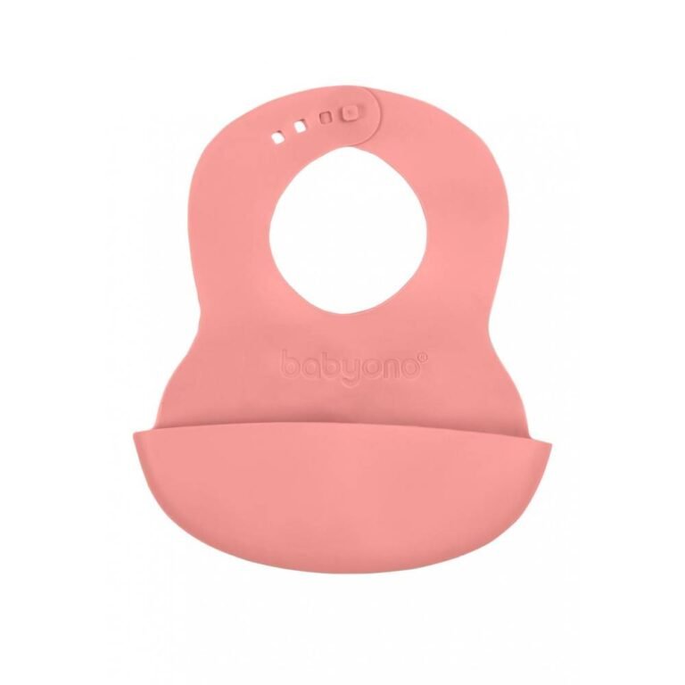 BabyOno Silikonski podbradak 6 m+, roza