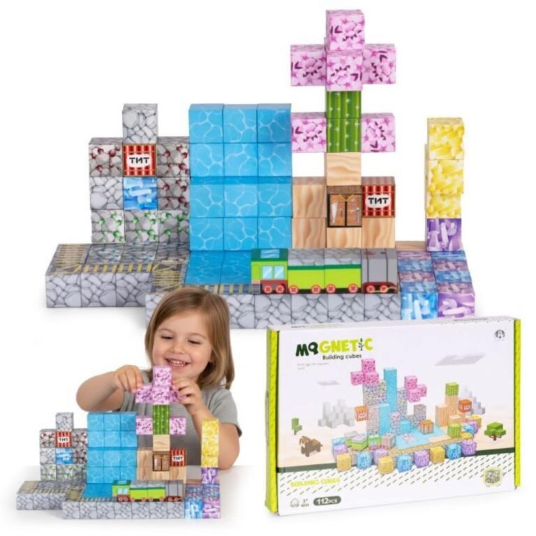 Magnetni set građevinske kocke Vlak - 112 dijelova