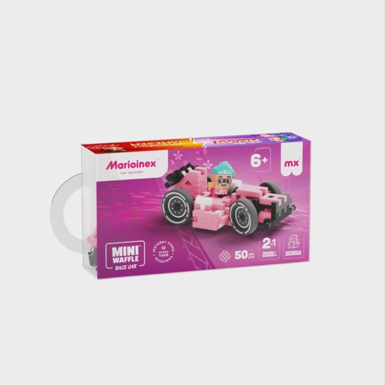 Marioinex Mini Waffle Cars 50 kom, Race Car Pink