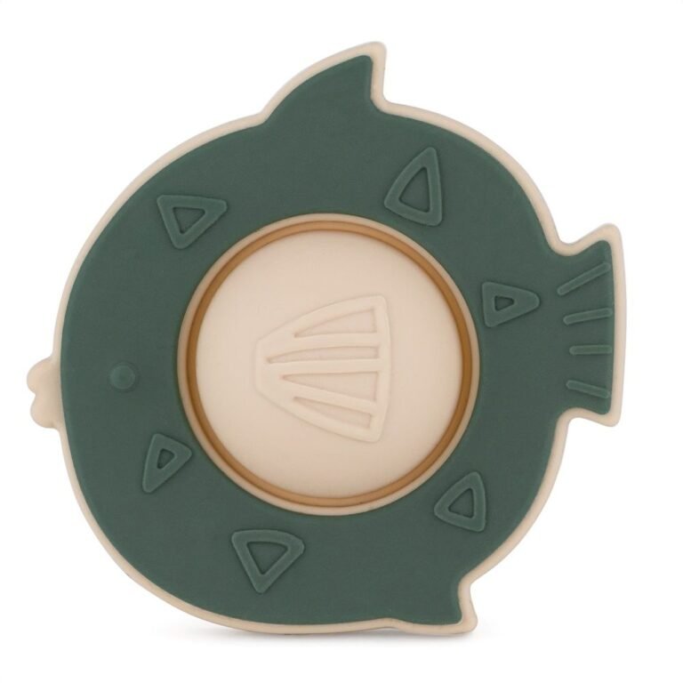 PETITE&MARS Silikonska pop up grickalica za zube Fish Fiona 6 m+, Misty Green