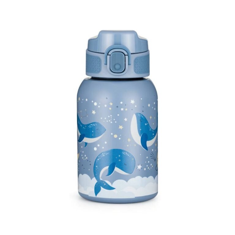 PETITE&MARS Termo bočica sa slamkom 350 ml, Whale Song 12m+