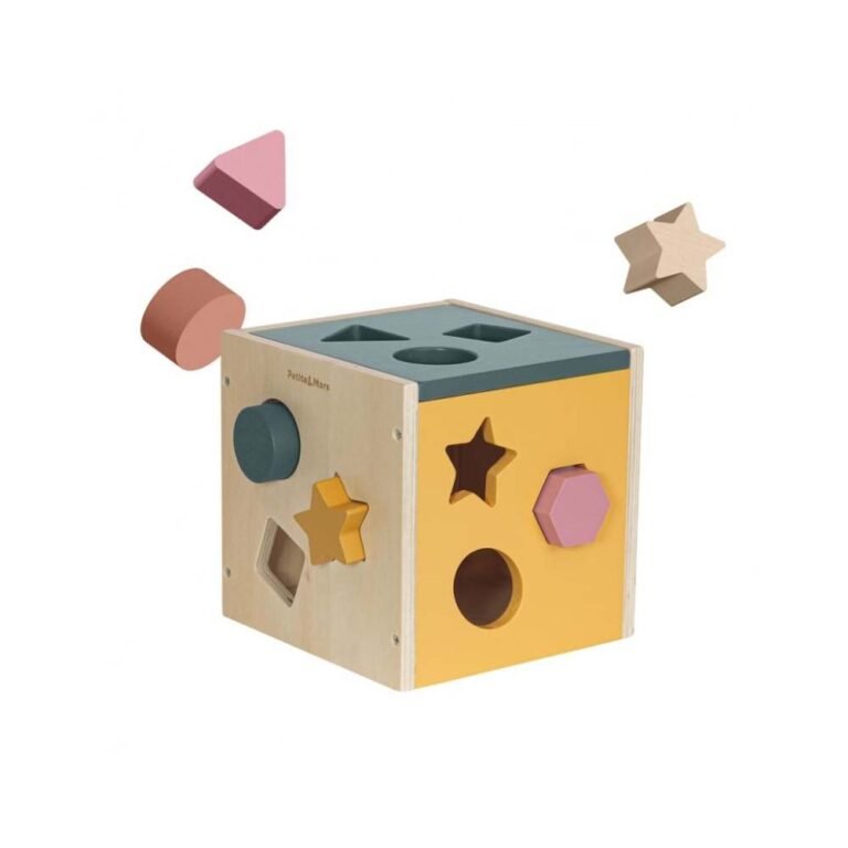 PETITE&MARS Drvena kocka s oblicima Gravity 12 m+