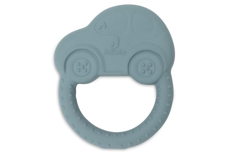 Jollein zvečka i grickalica Ring Rubber On The Go - morsko zelena, 0+