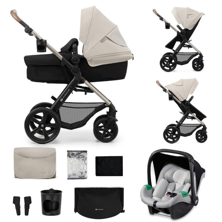 Kinderkraft kolica 3u1 Moov 2 + košara + autosjedalica Mink Pro i-Size - Moonlight Grey