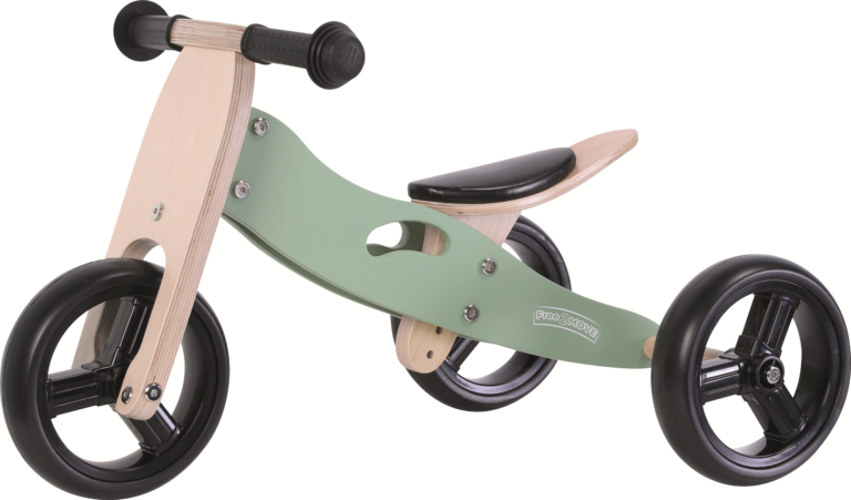 FREE 2 MOVE drveni tricikl bez pedala 2u1 Rider zeleni, 7 cola 39623