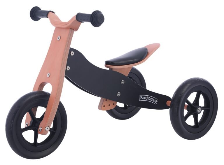 FREE 2 MOVE drveni tricikl bez pedala 2u1, Rider PLUS crni, 10 cola 42851