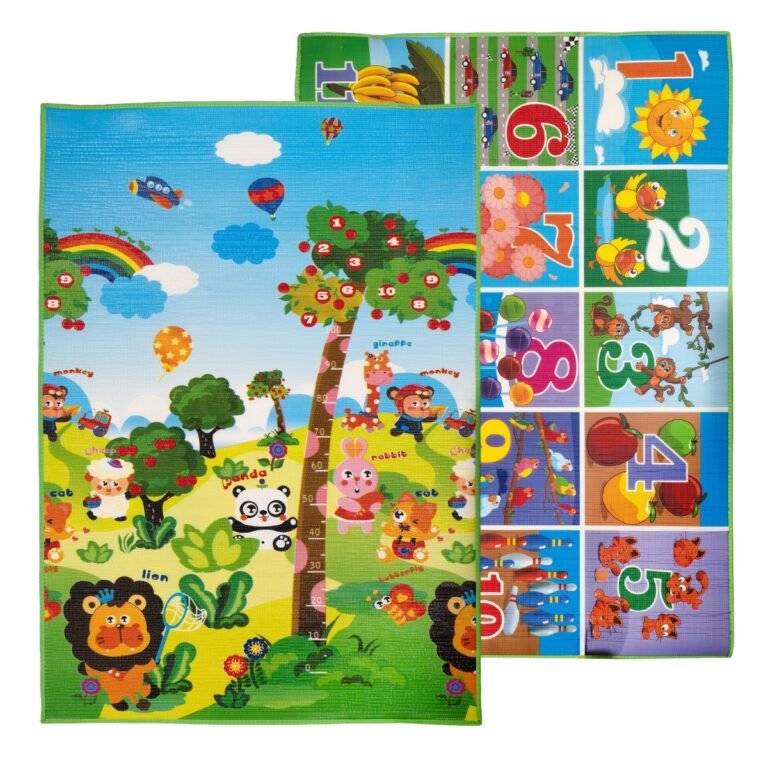 Bertonne edukativna podloga XXL, dvostrana 120x180 cm - Životinje/Brojevi