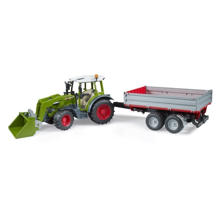 BRUDER Fendt 211 Vario traktor s prednjim utovarivačem i prikolicom 02182