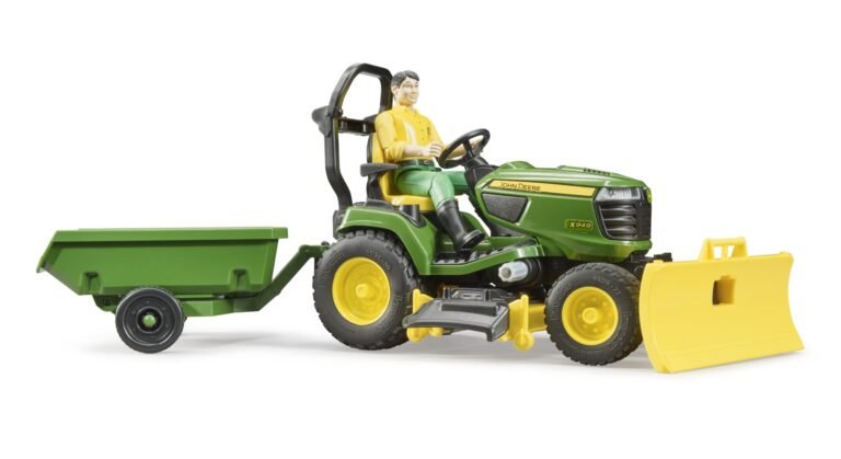 BRUDER BW John Deere kosilica s prikolicom i vrtlarom 62104
