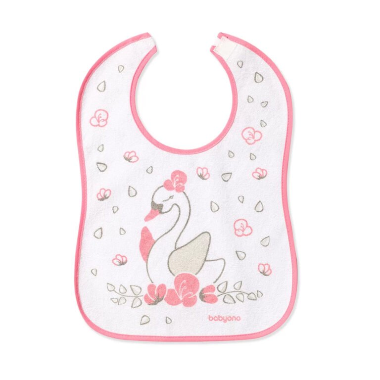 BabyOno Podbradak Samostalno jedem rozi rub labud