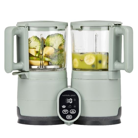 Babymoov Nutribaby Glass aparat za dječju hranu 4-u-1 - Celadon Green