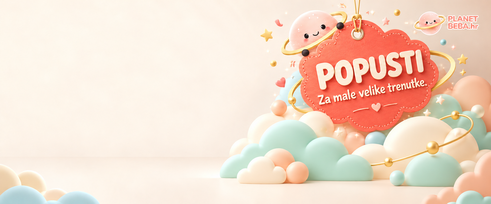 Mint Clouds, Coral Tag, Smiling Planet Mint Clouds Coral Tag Smiling Planet